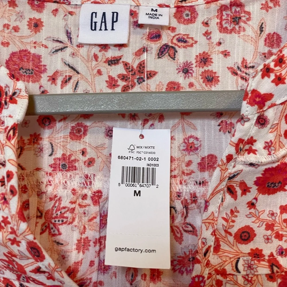 GAP Factory Ruffle-Neck Popover Top - Picture 3 of 4